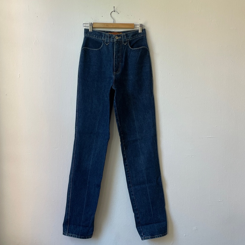 Vintage Lawman straight leg dark wash jeans LONG INSEAM